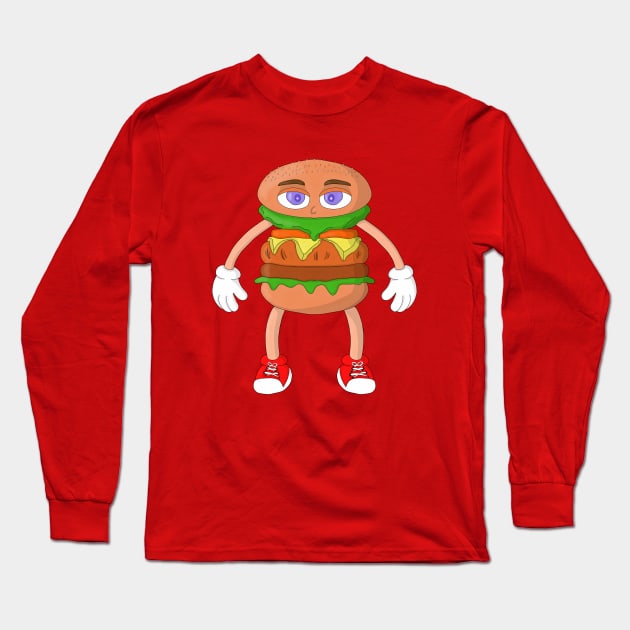 Friendly Burger Long Sleeve T-Shirt by DiegoCarvalho